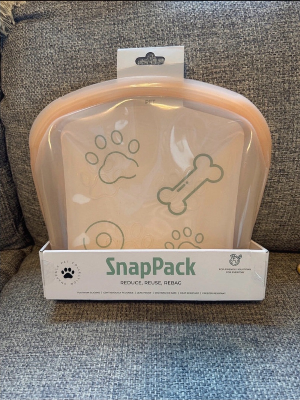 SnapPack Reusable Silicone Pet Food Storage Bag